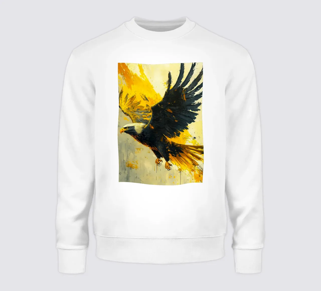 Eagle bird animal art sweatshirt by Justyna Jaszke JBJart