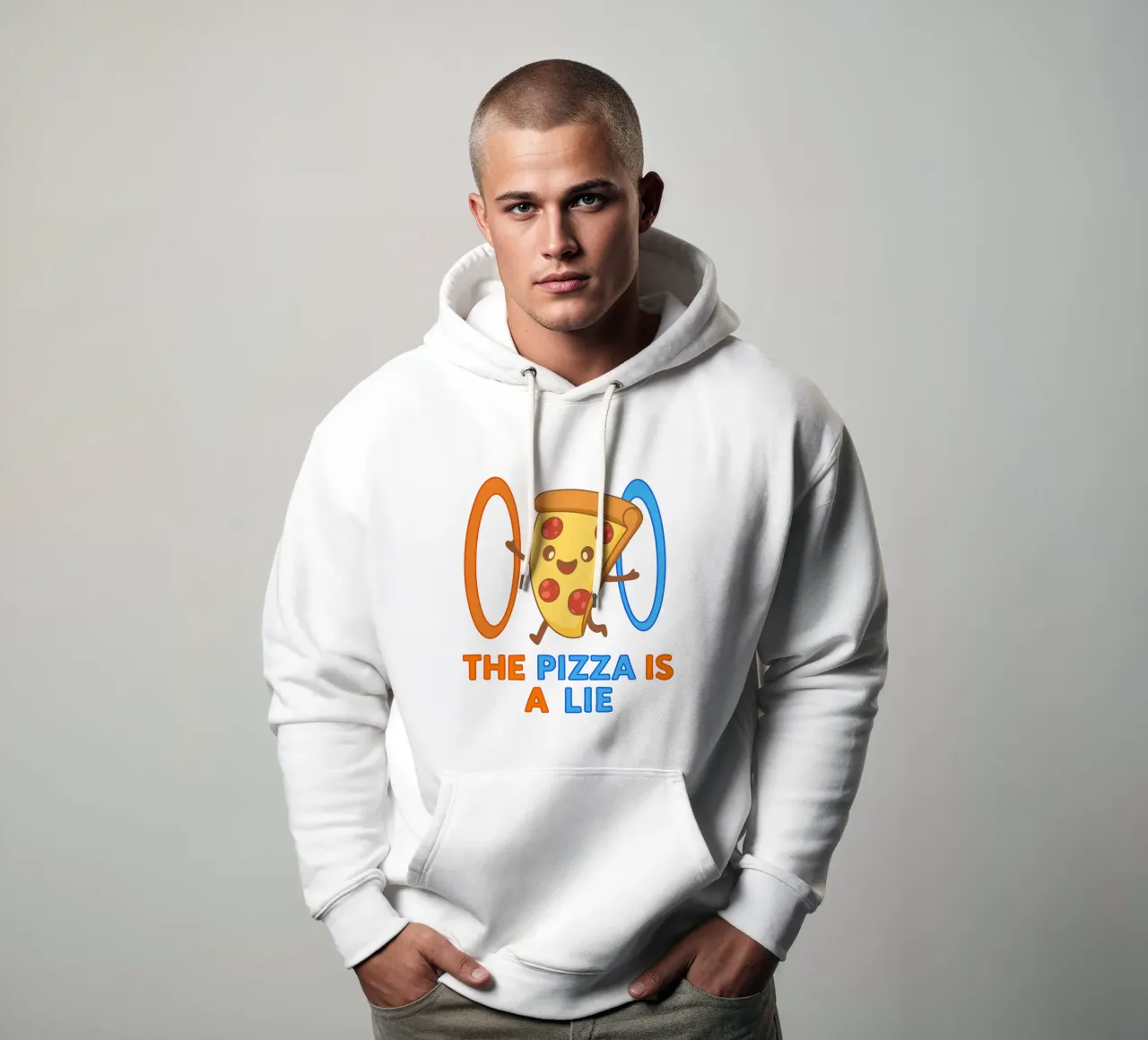 La pizza è una bugia felpa con cappuccio da Loobs