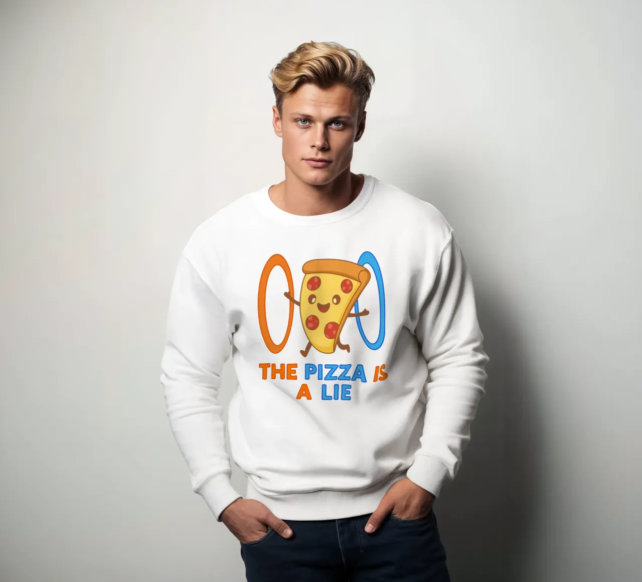 La pizza è una bugia felpa da Loobs