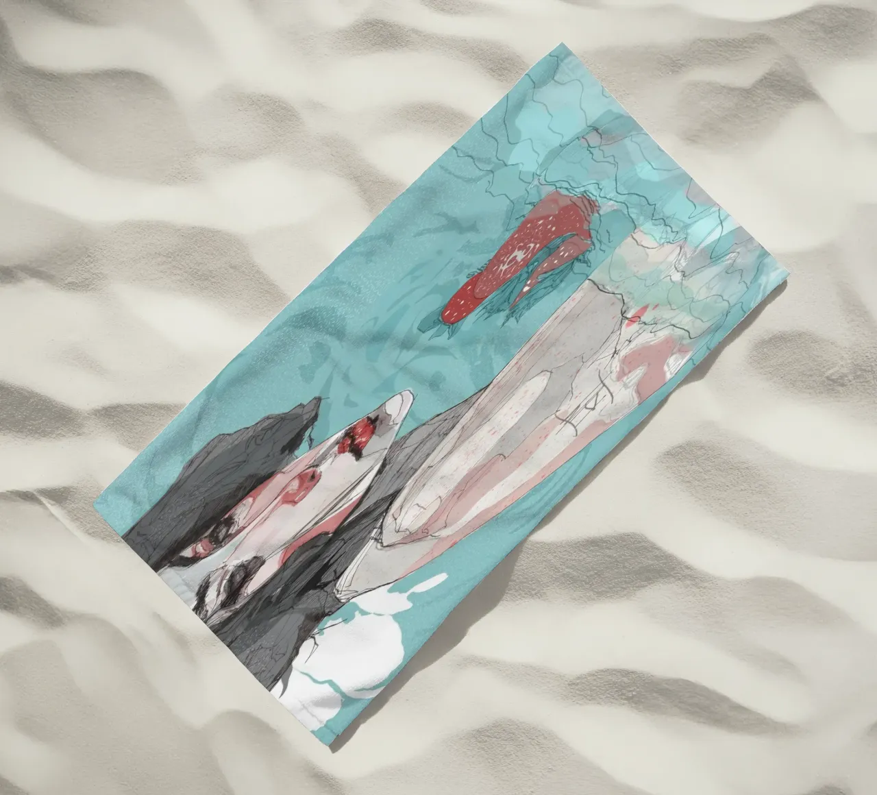 separation beach towel by Giulio Iurissevich