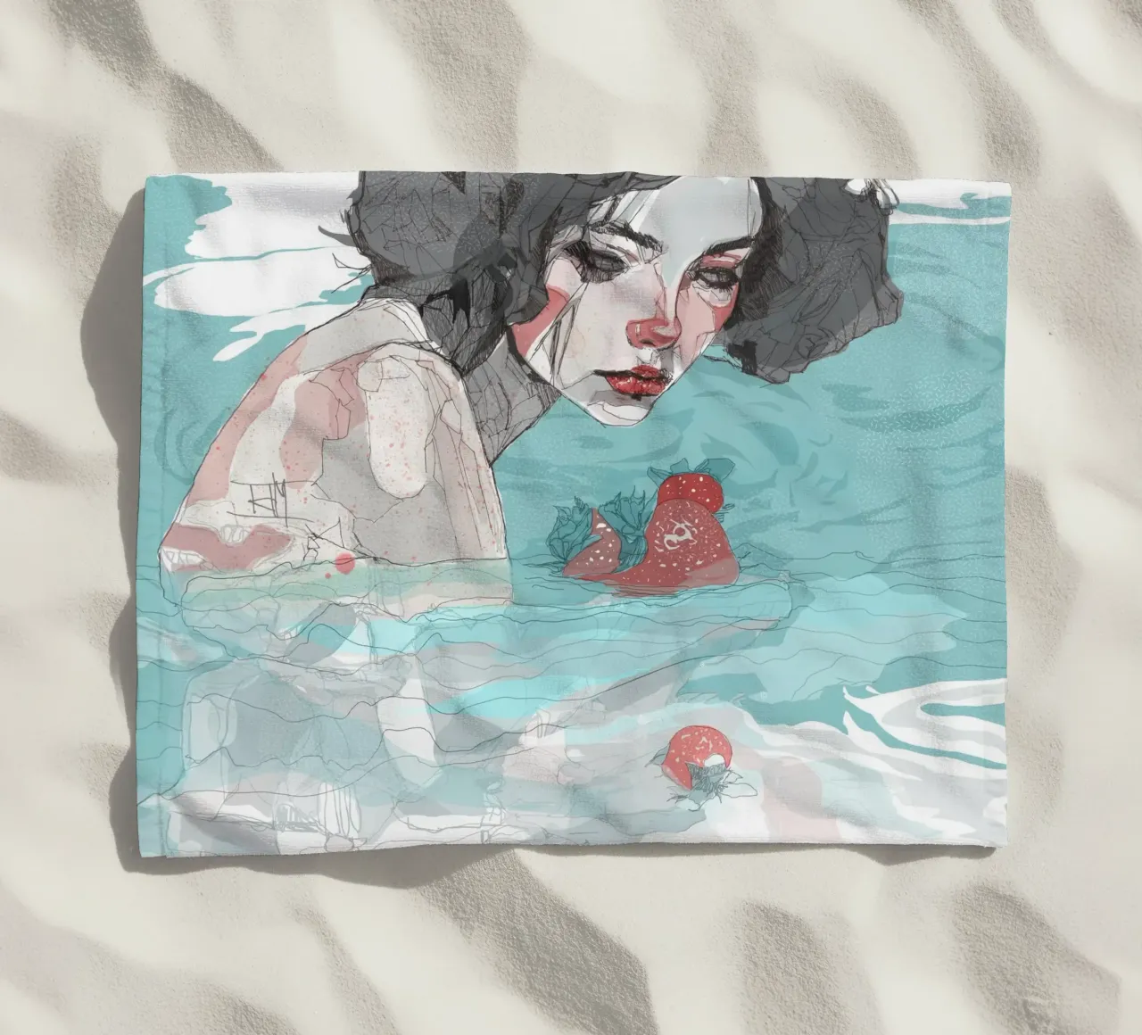 separation beach towel by Giulio Iurissevich