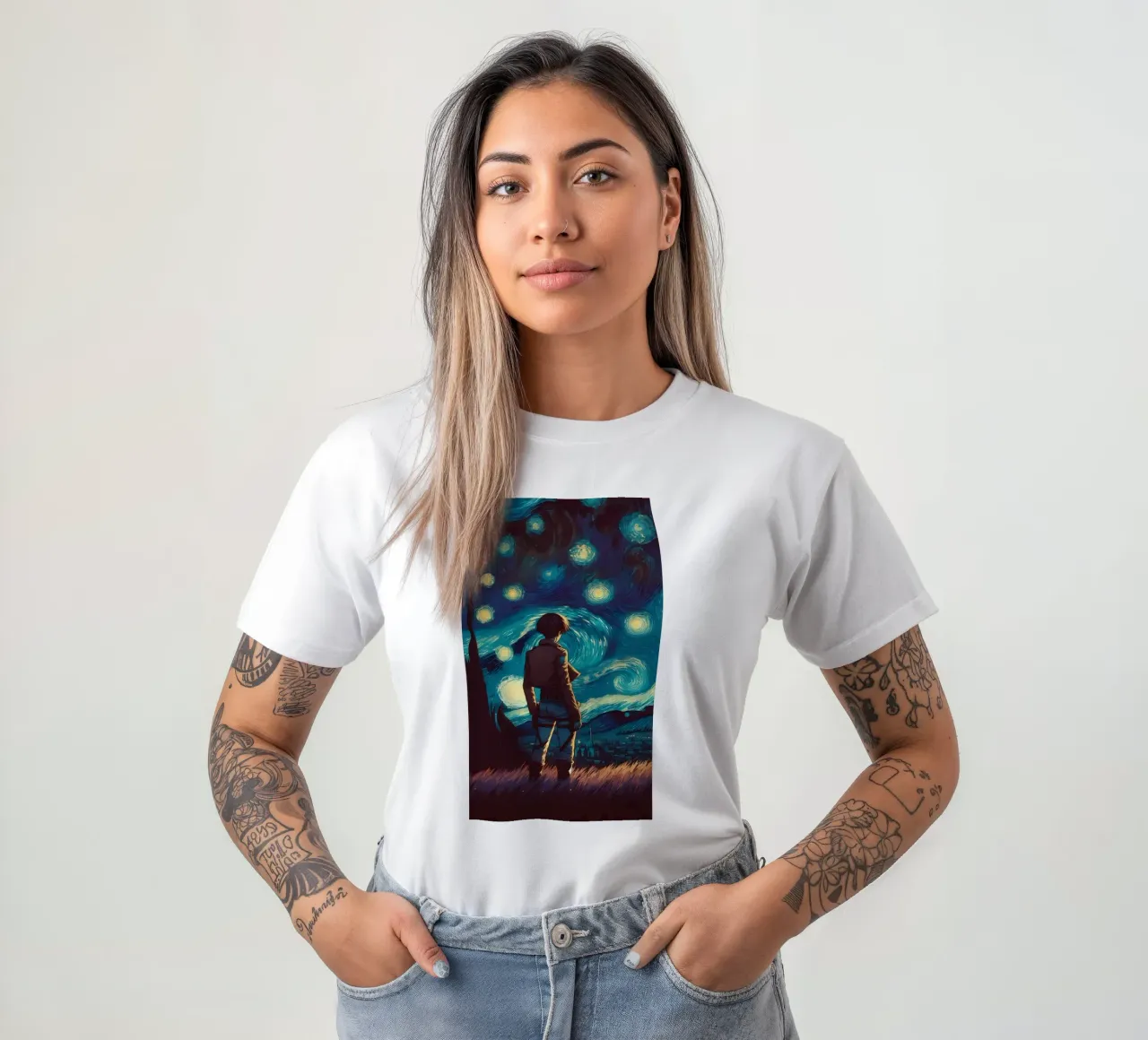 Eren nella notte t-shirt da Waylons Studio