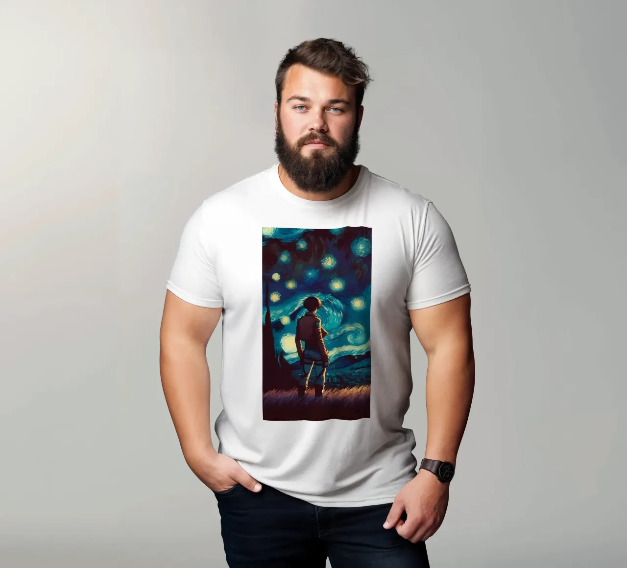 Eren nella notte t-shirt da Waylons Studio