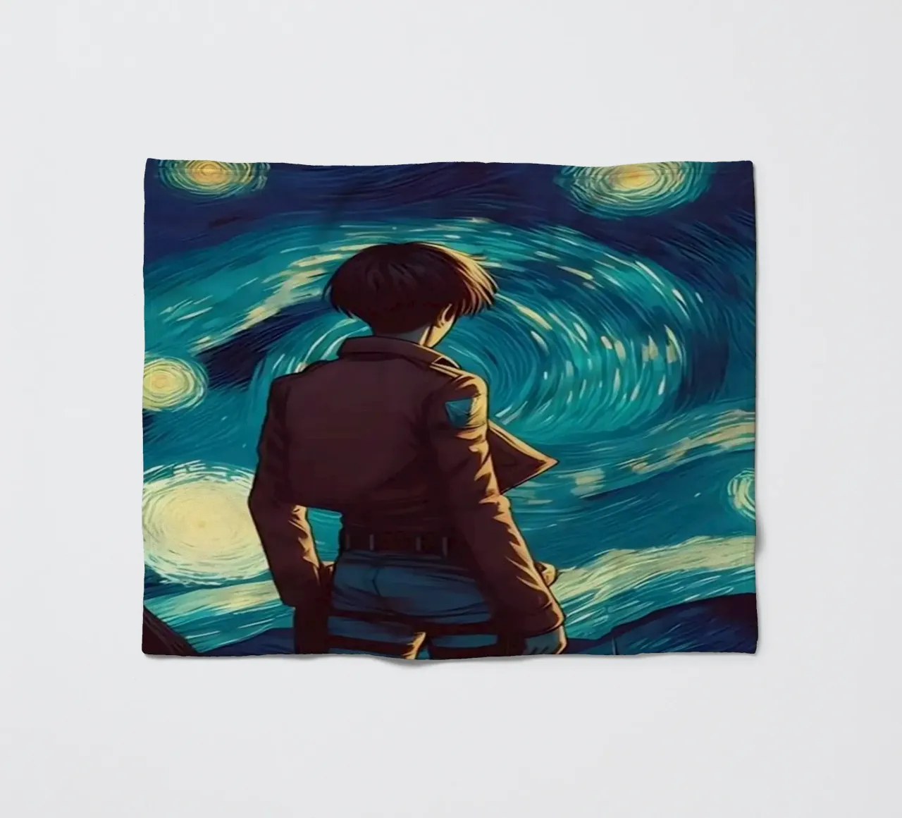 Eren nella notte coperta in pile da Waylons Studio