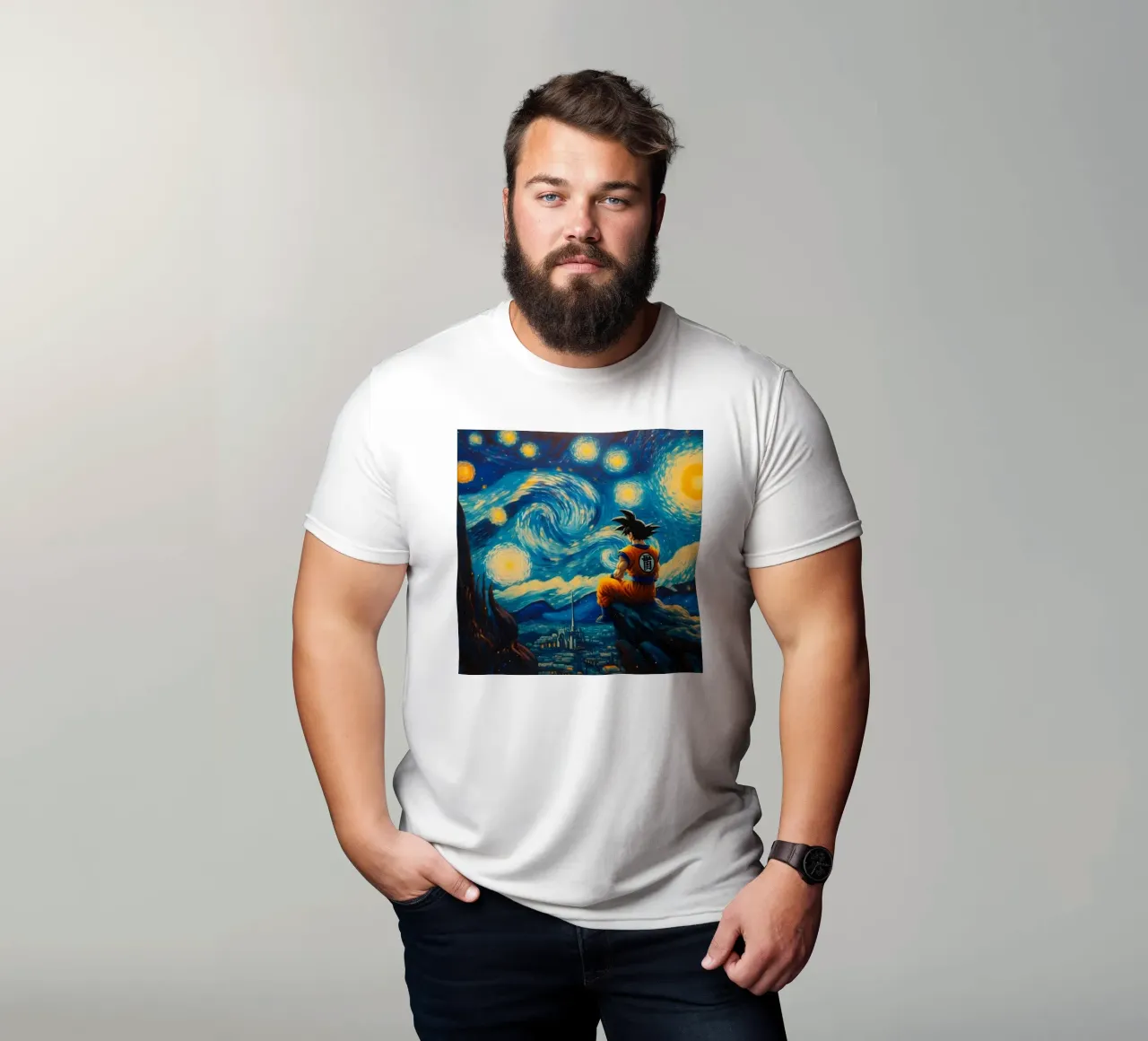 Goku di notte t-shirt da Waylons Studio