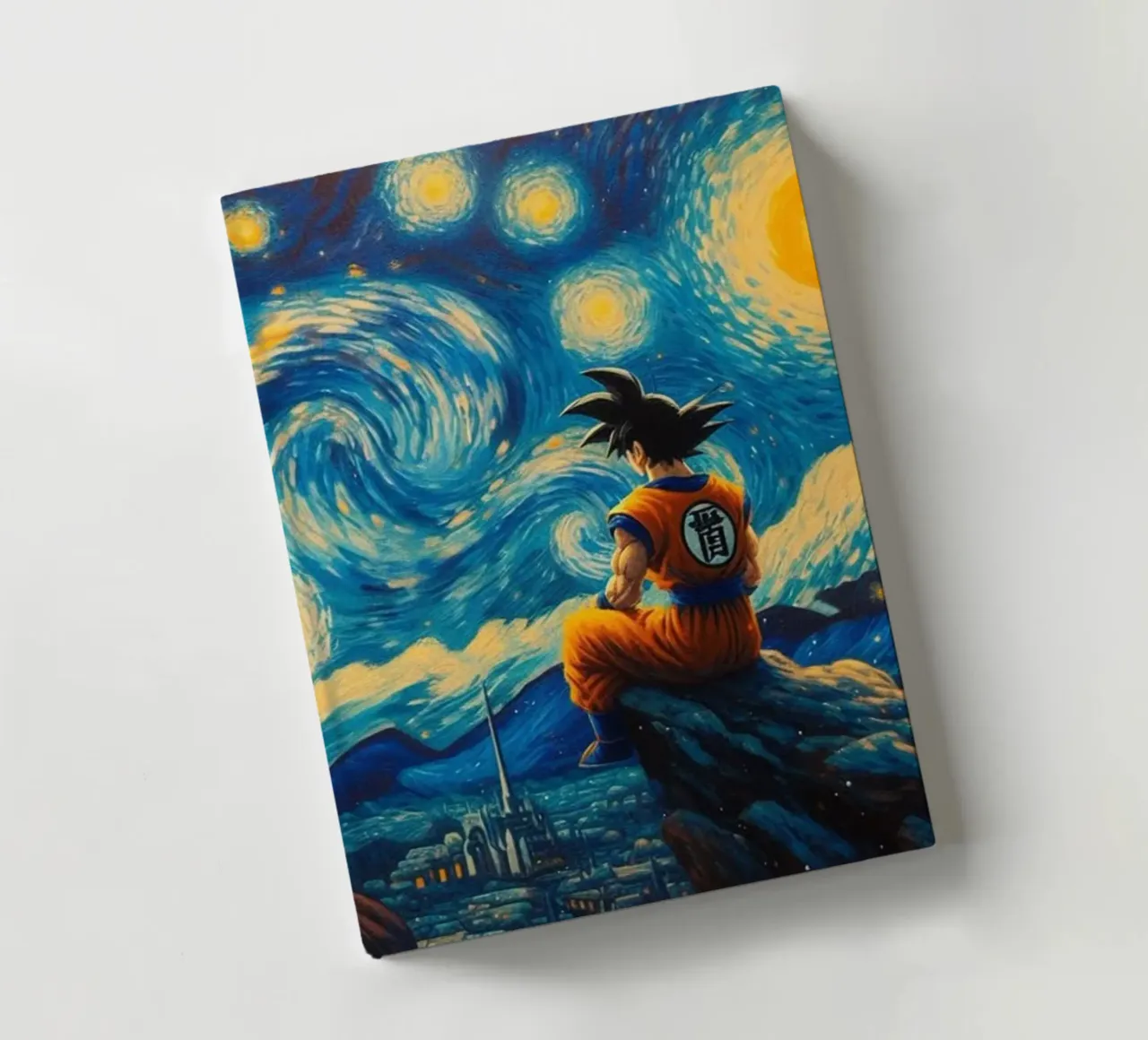 Goku in der Nacht Notizbuch von Waylons Studio