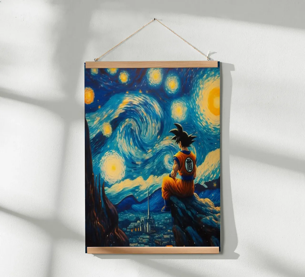 Goku in der Nacht Poster von Waylons Studio