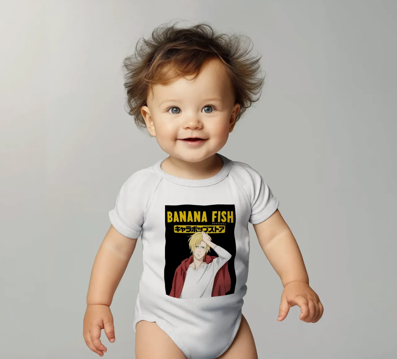 Bananenfisch Kurzarm Babybody von Waylons Studio