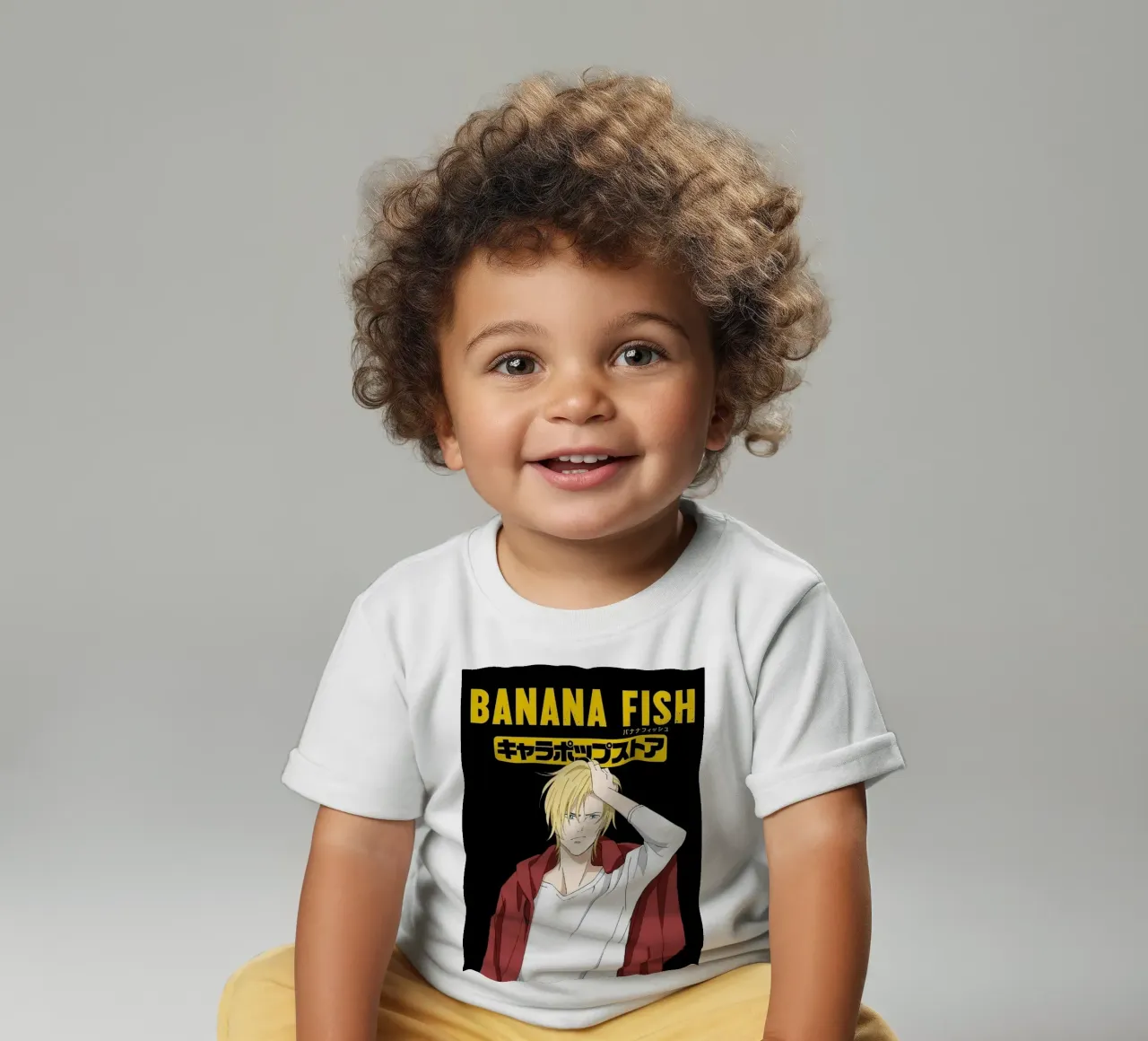 Banana fish baby t-shirt by Waylons Studio