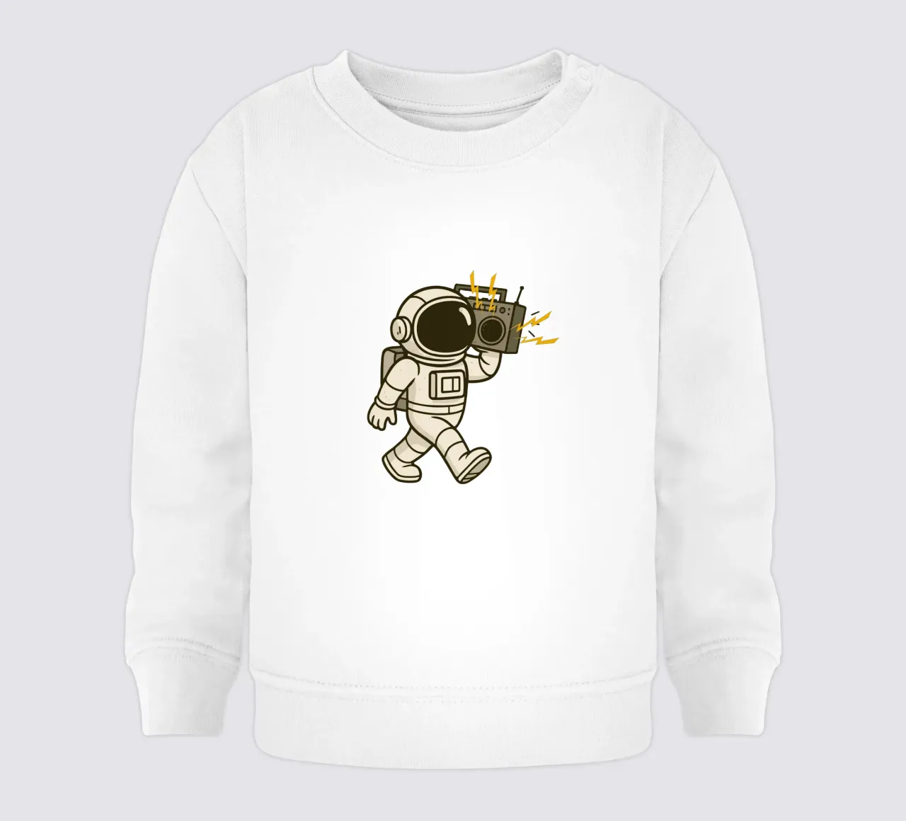 Astronaut with stereo felpa neonato da edsonramosart