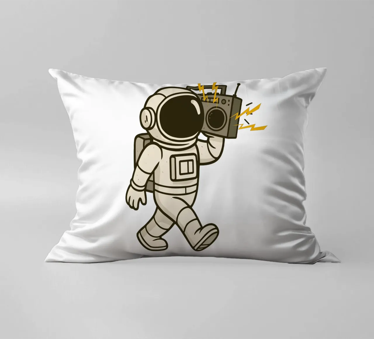 Astronaut with stereo cuscino da edsonramosart