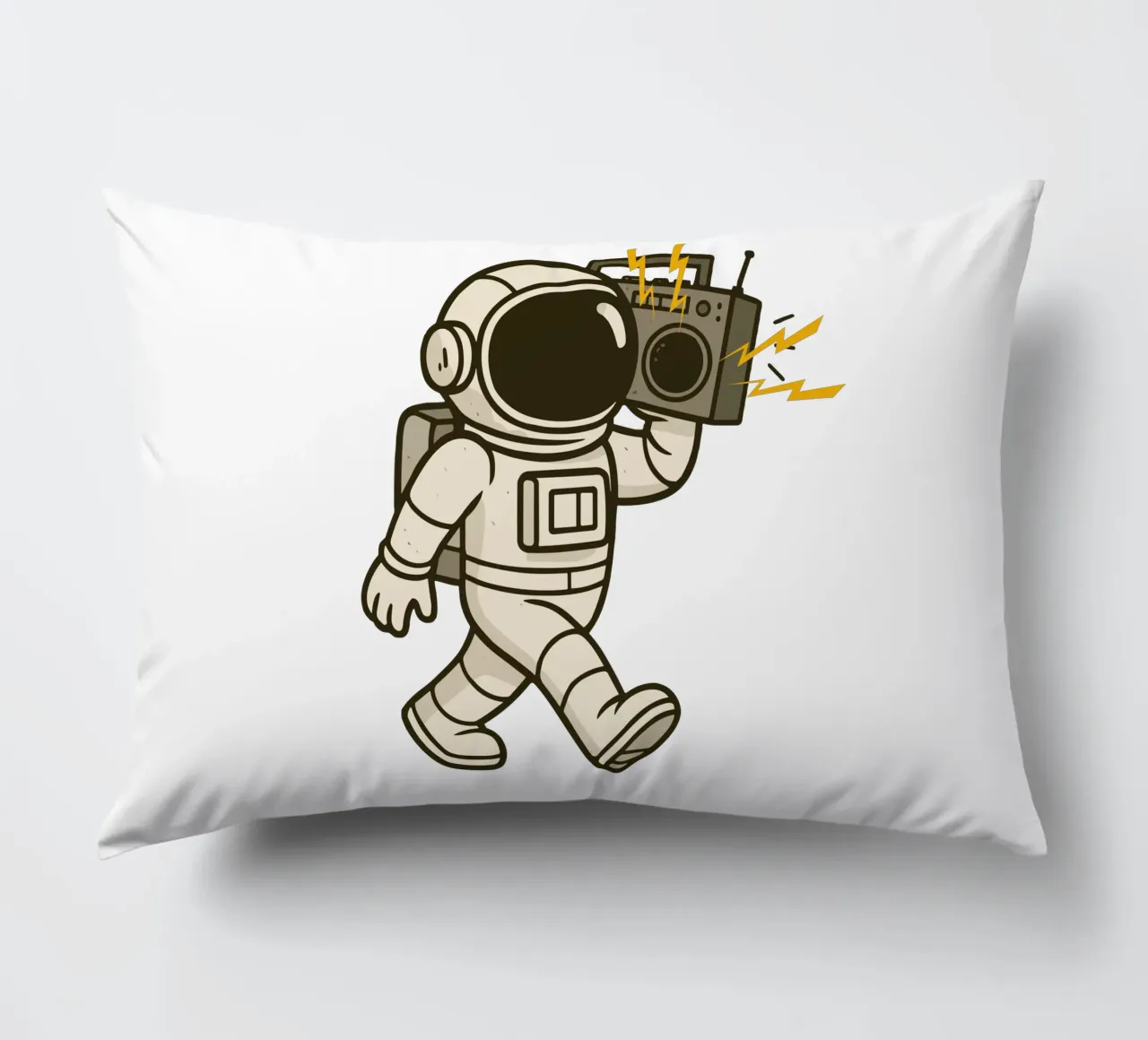 Astronaut with stereo cuscino da edsonramosart