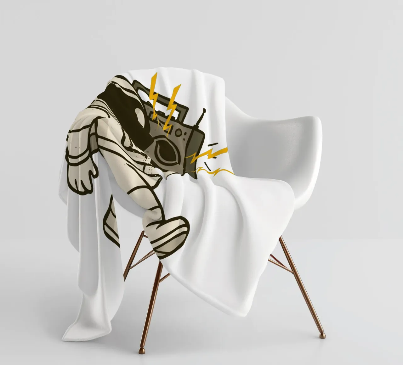 Astronaut with stereo coperta in pile da edsonramosart