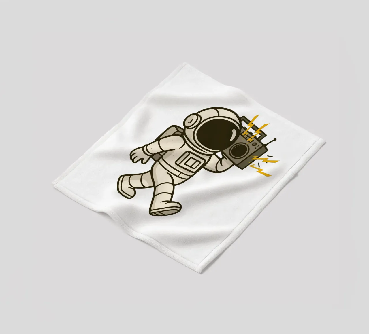 Astronaut with stereo coperta in pile da edsonramosart