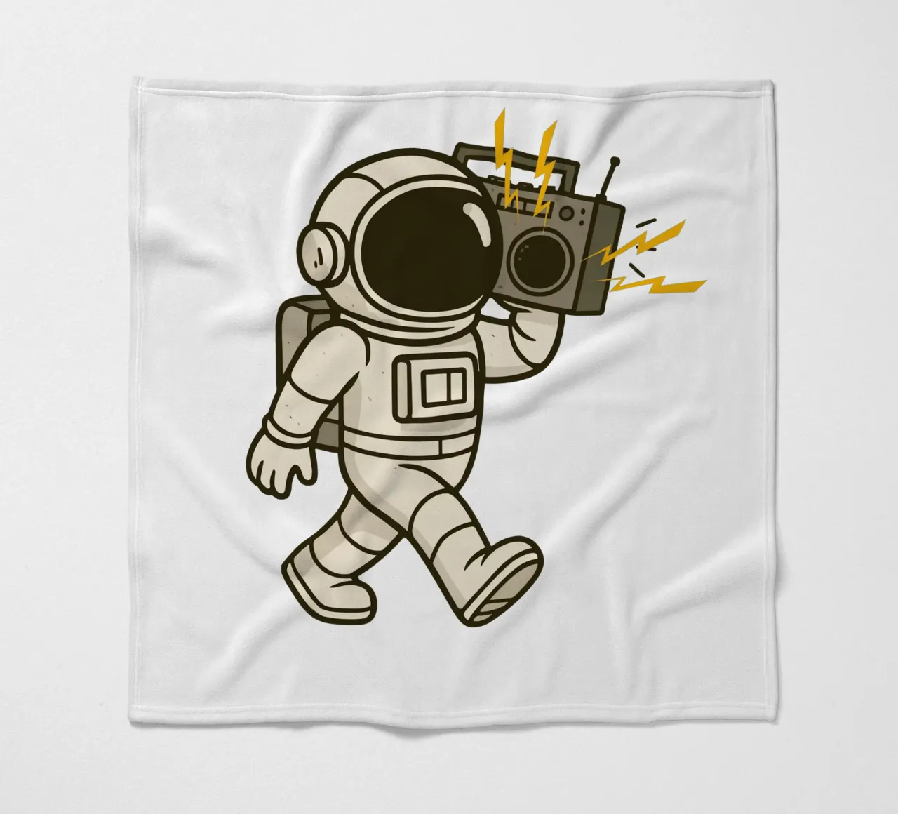 Astronaut with stereo coperta in pile da edsonramosart