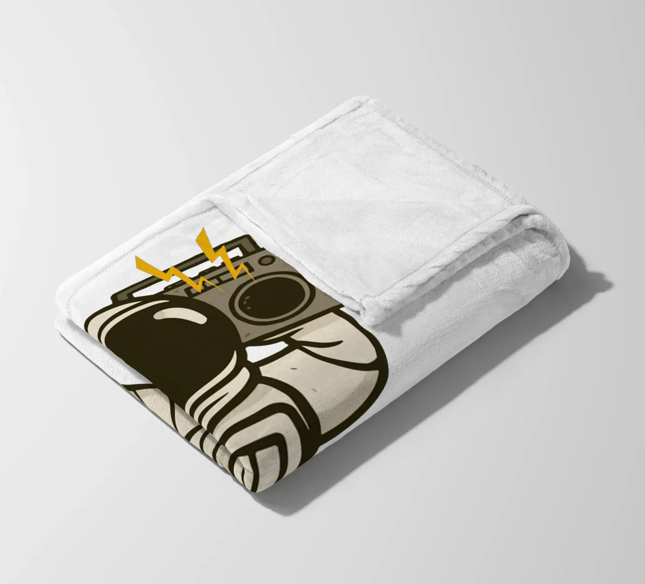 Astronaut with stereo coperta in pile da edsonramosart
