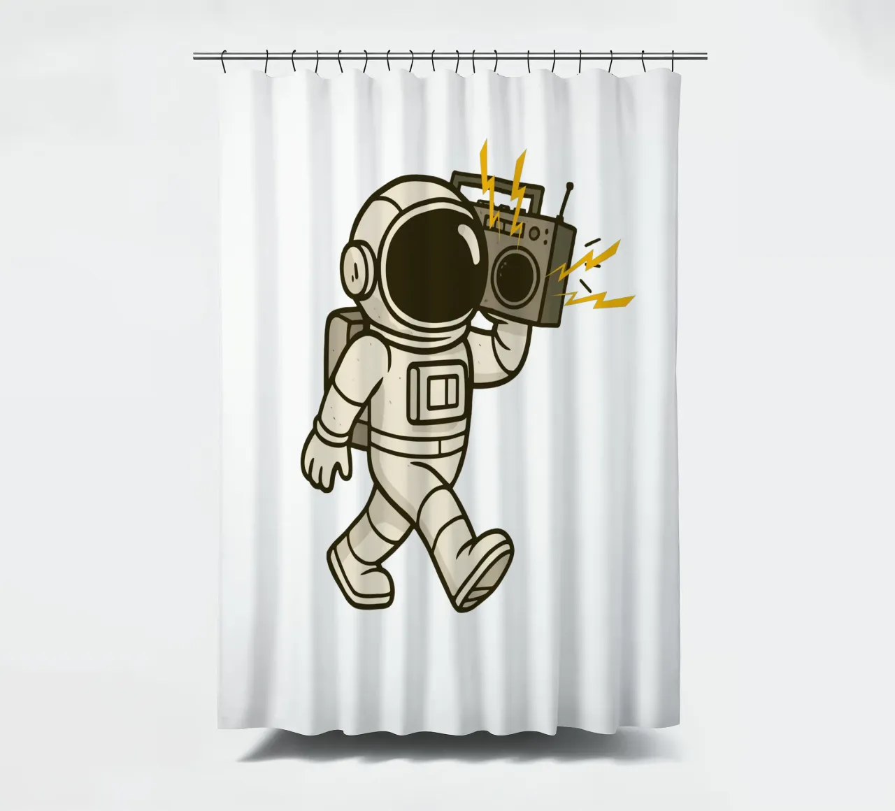 Astronaut with stereo tenda da doccia da edsonramosart