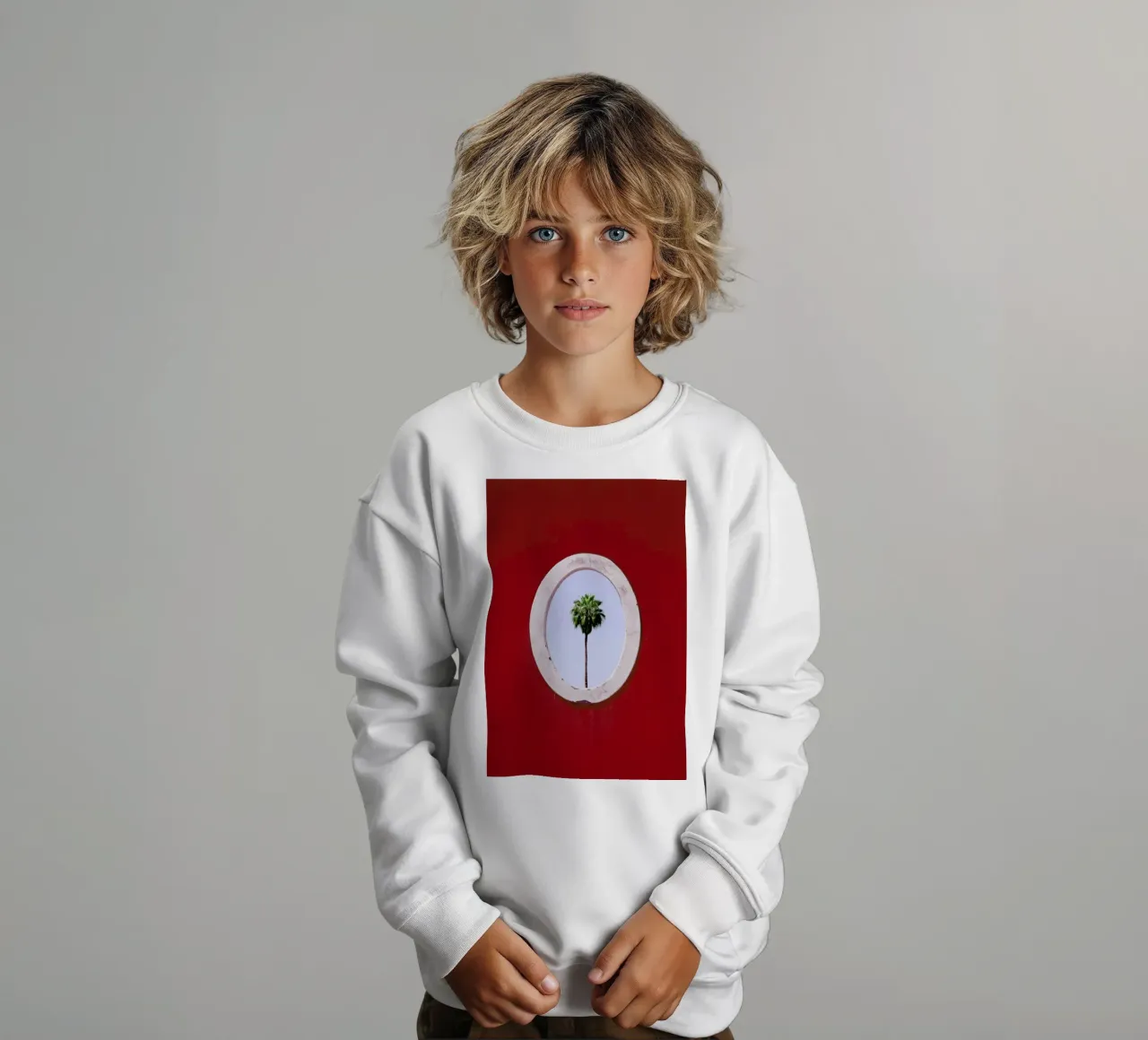 Palm Tree Portrait sudadera para niño de Rupert Höller