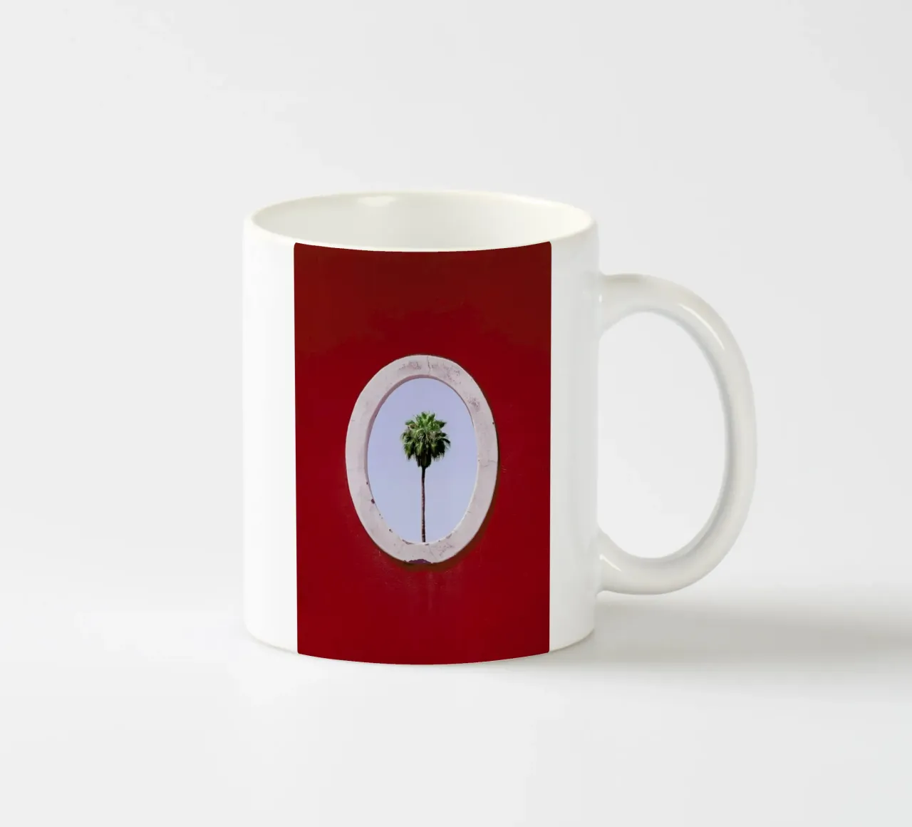 Palm Tree Portrait Keramik Tasse von Rupert Höller