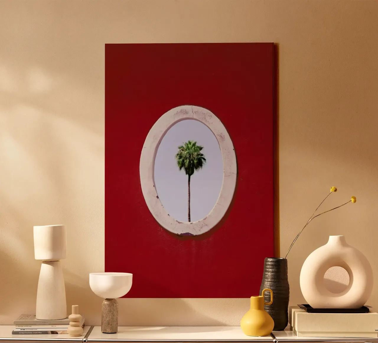 Palm Tree Portrait tela con Cornice a cassetta da Rupert Höller