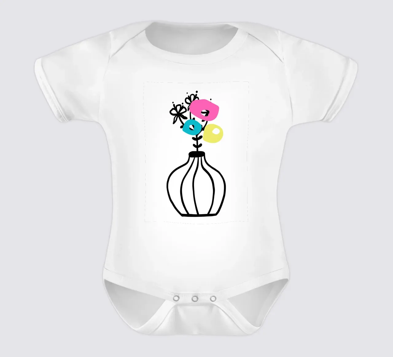 Vase and arrangement body neonato maniche corte da LisaArtes