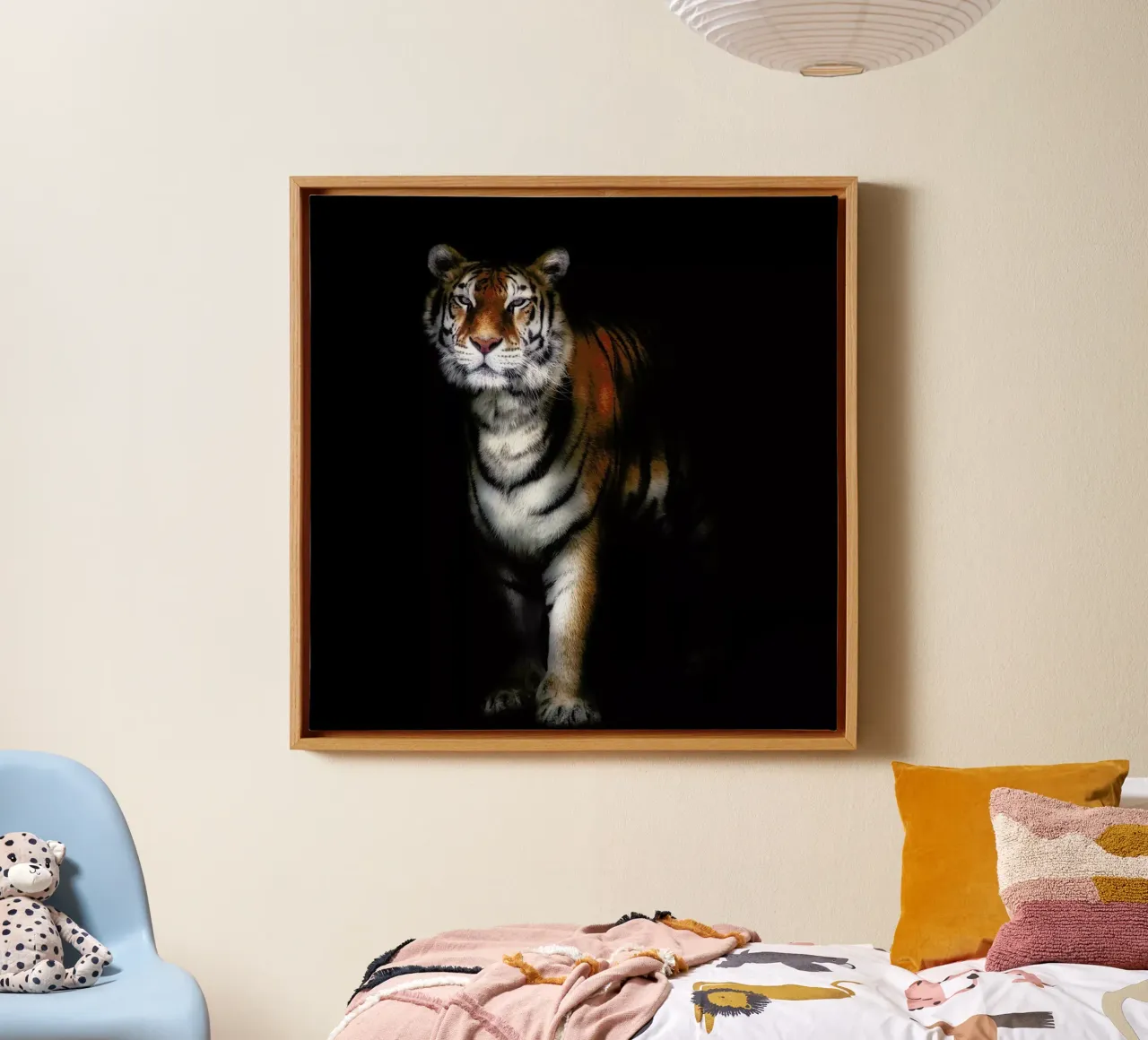 Tiger portrait II - Santiago Pascual Buye tela con Cornice a cassetta da Pictufy