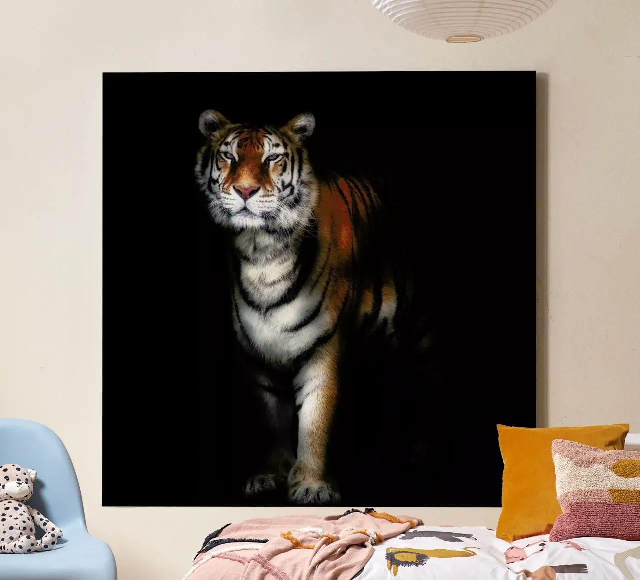 Tiger portrait II - Santiago Pascual Buye tela con Cornice a cassetta da Pictufy