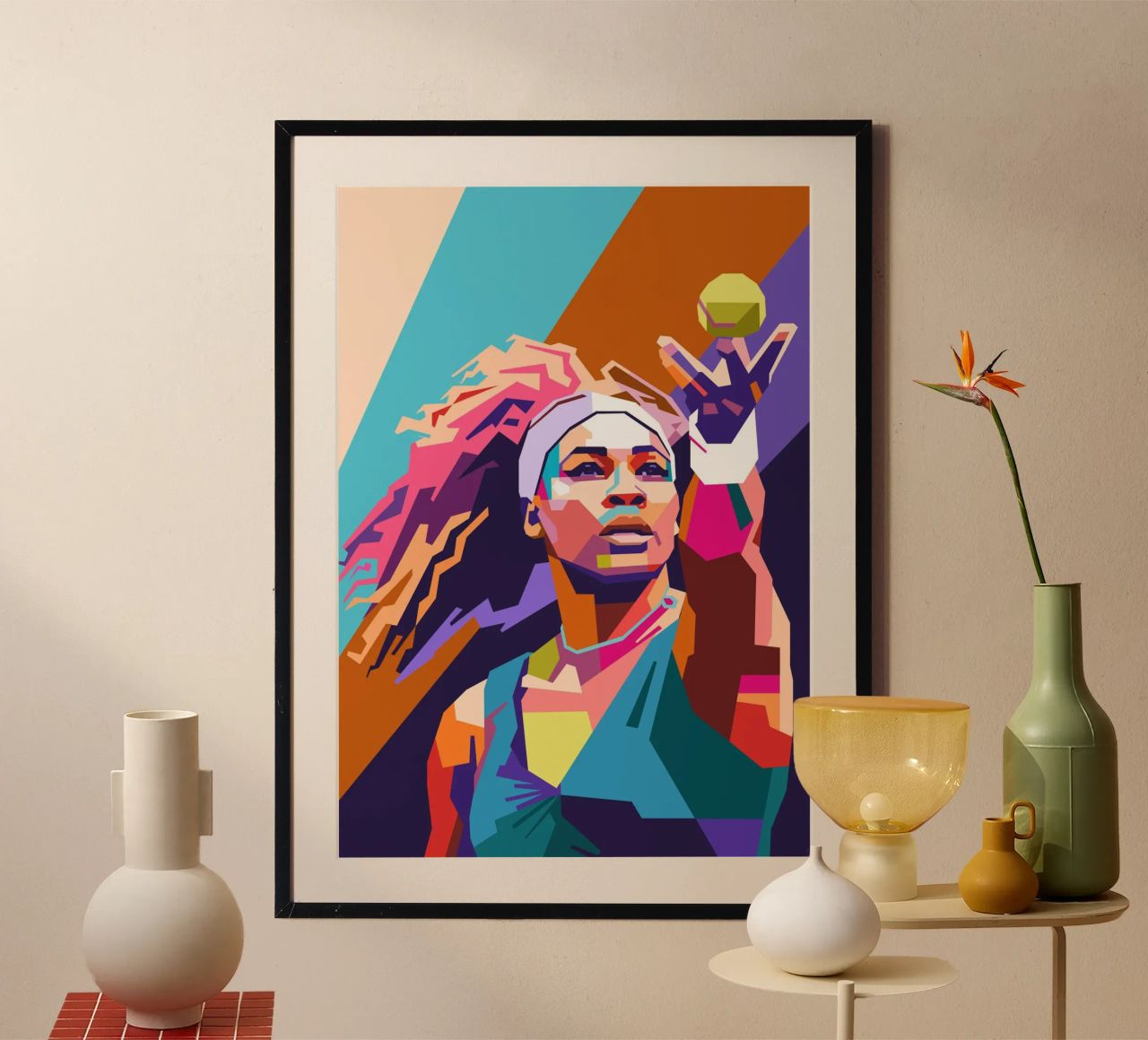 Serena Williams Pop-Art Poster von Hantamrata