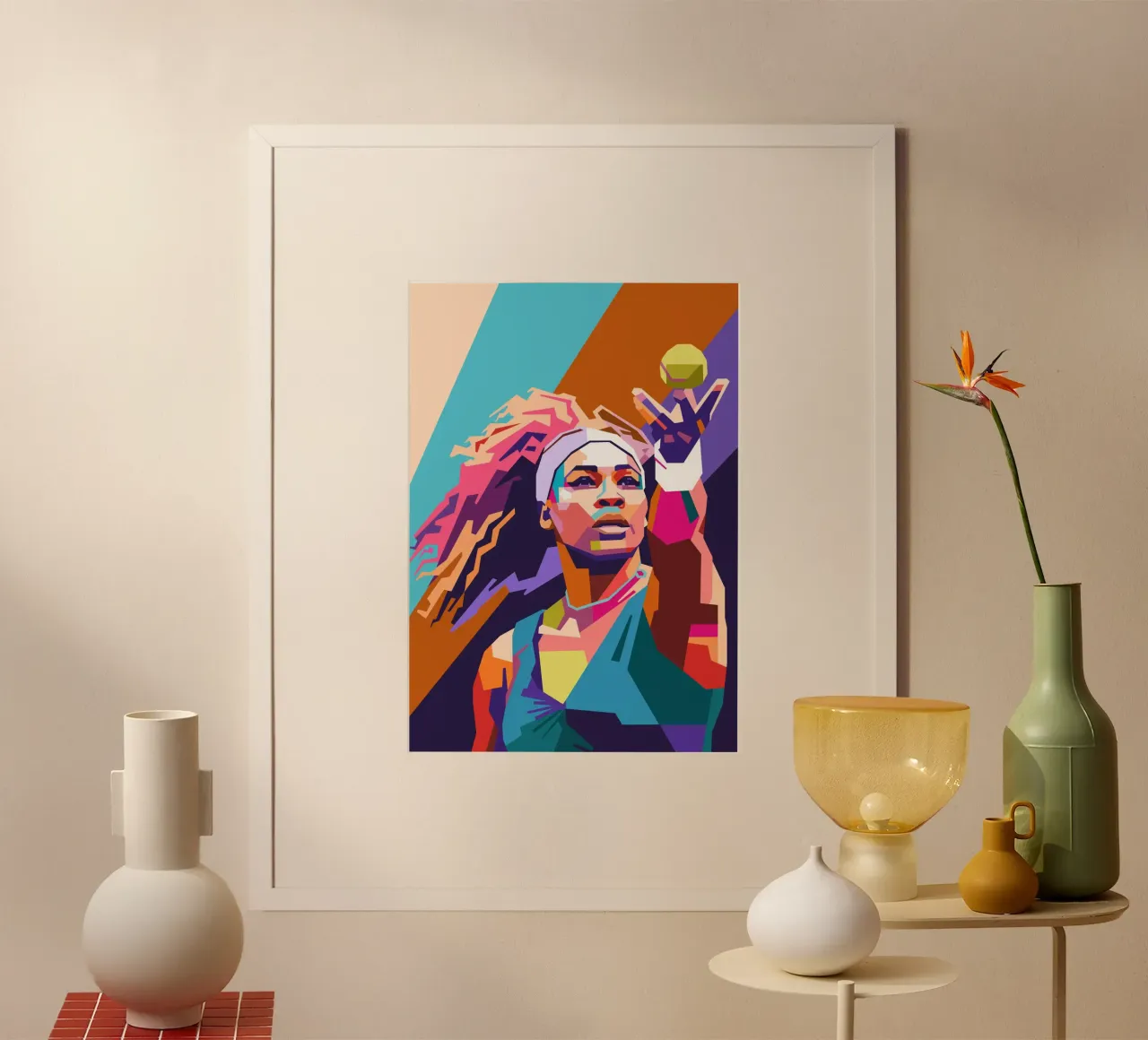 Serena Williams pop art poster da Hantamrata