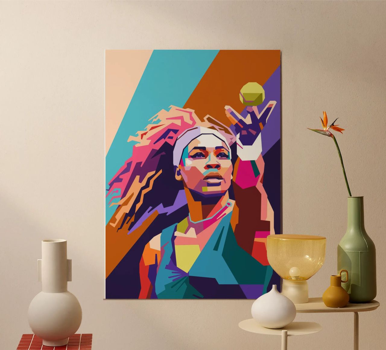 Serena Williams Pop-Art Poster von Hantamrata