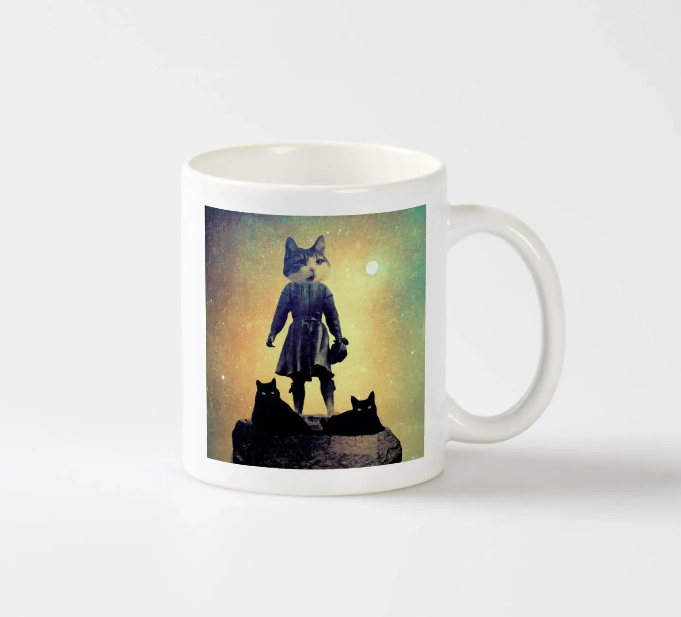 Cats ceramic mug by Elisabeth Fredriksson