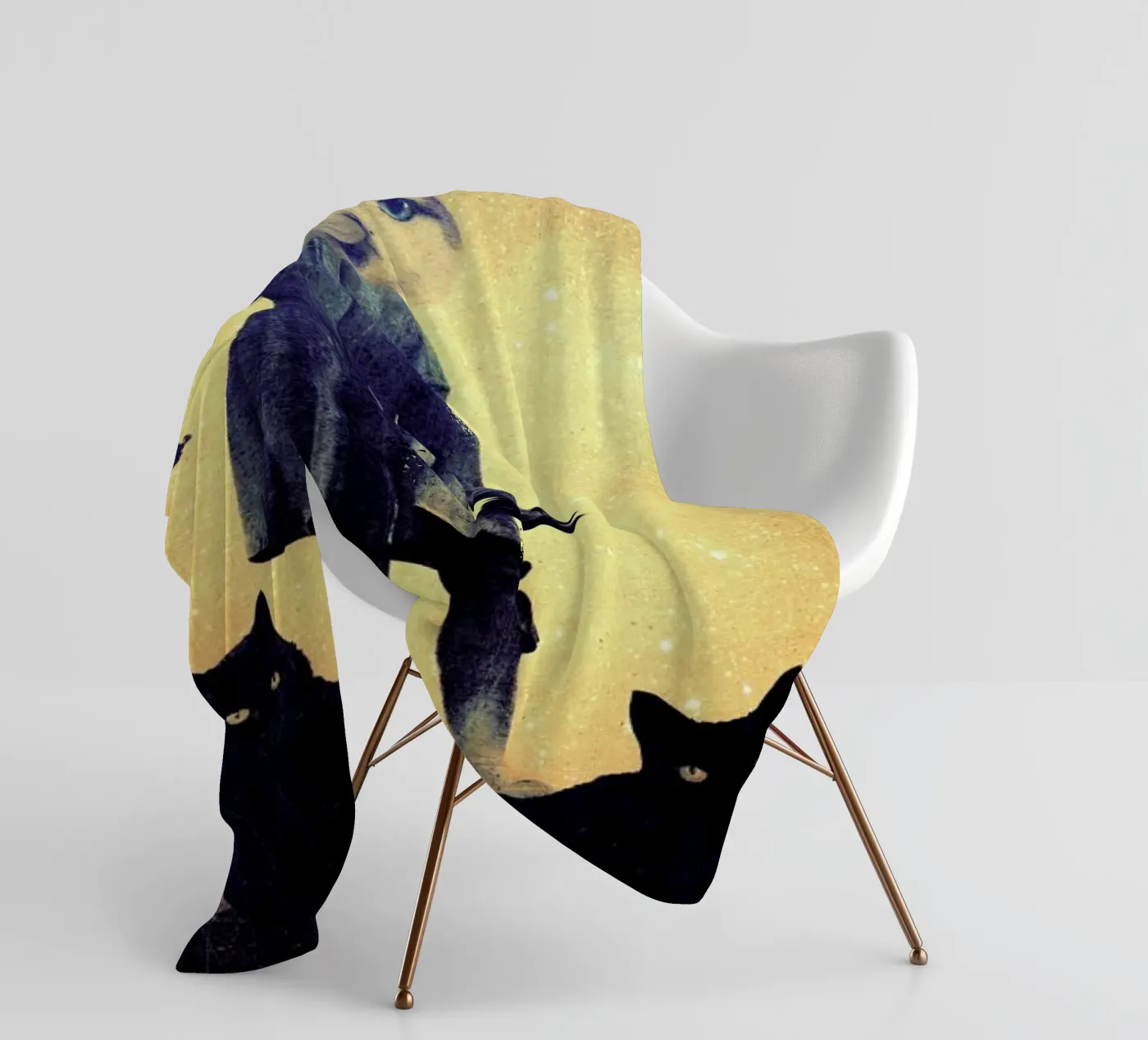 Cats Fleecedecke von Elisabeth Fredriksson