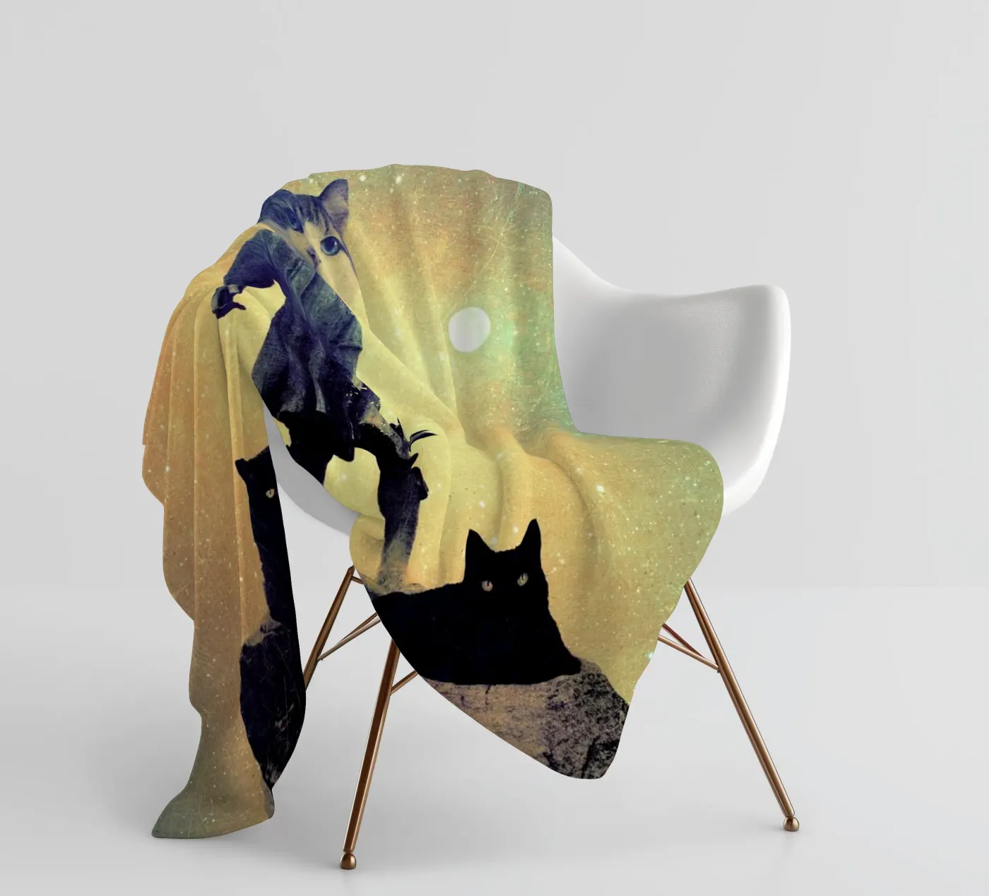Cats Fleecedecke von Elisabeth Fredriksson