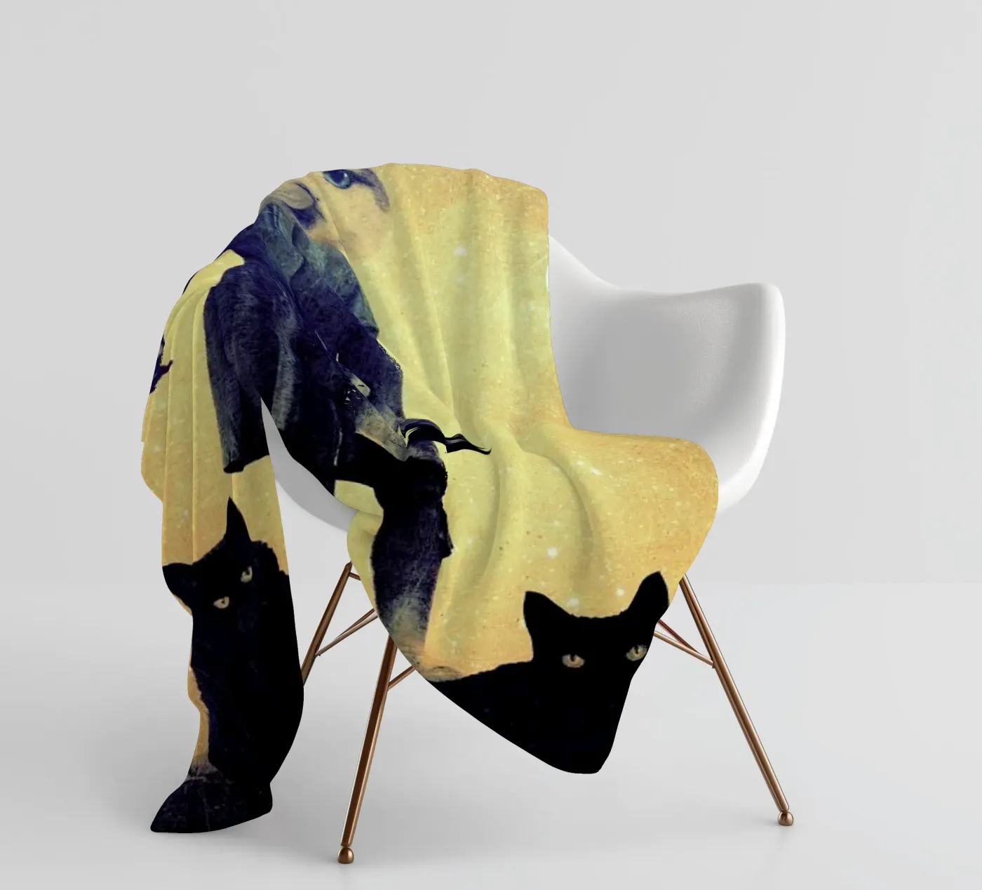 Cats Fleecedecke von Elisabeth Fredriksson