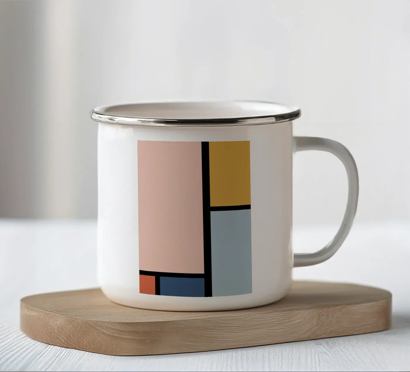 Perspective enamel mug by Pure