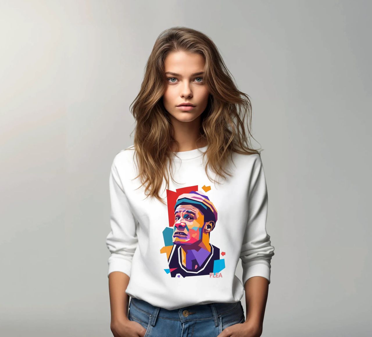 Ritratto pop art di Flea RHCP felpa da Hantamrata
