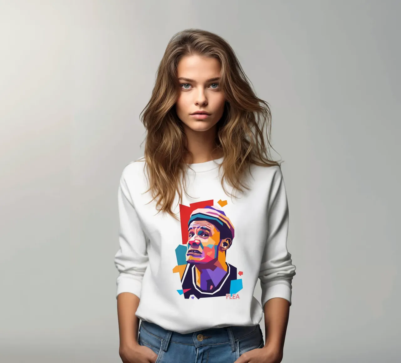 Ritratto pop art di Flea RHCP felpa da Hantamrata