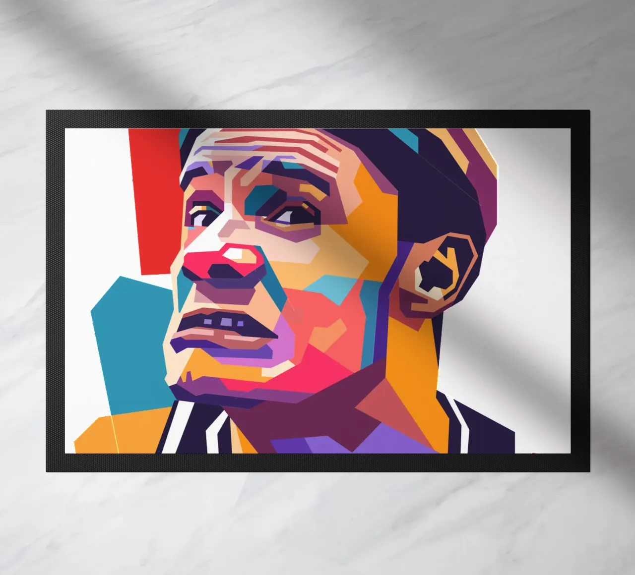 Ritratto pop art di Flea RHCP zerbino da Hantamrata