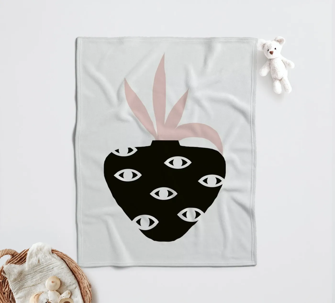 Phyllida fleece blanket by Charlotte Winter