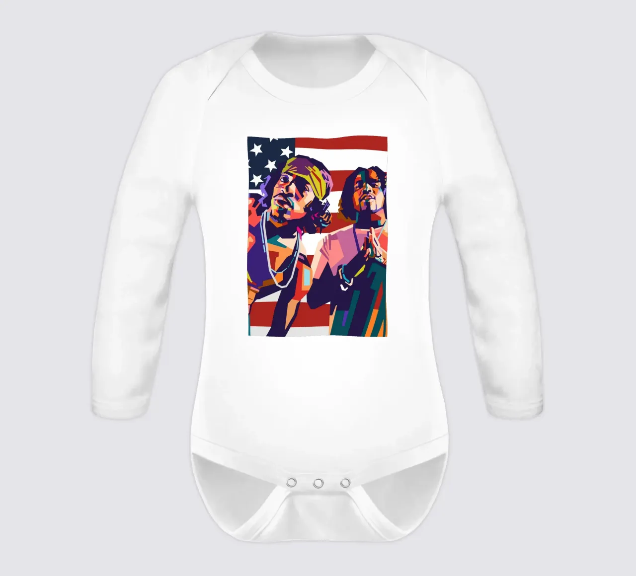 Outkast hip-hop pop art body neonato maniche lunghe da Hantamrata