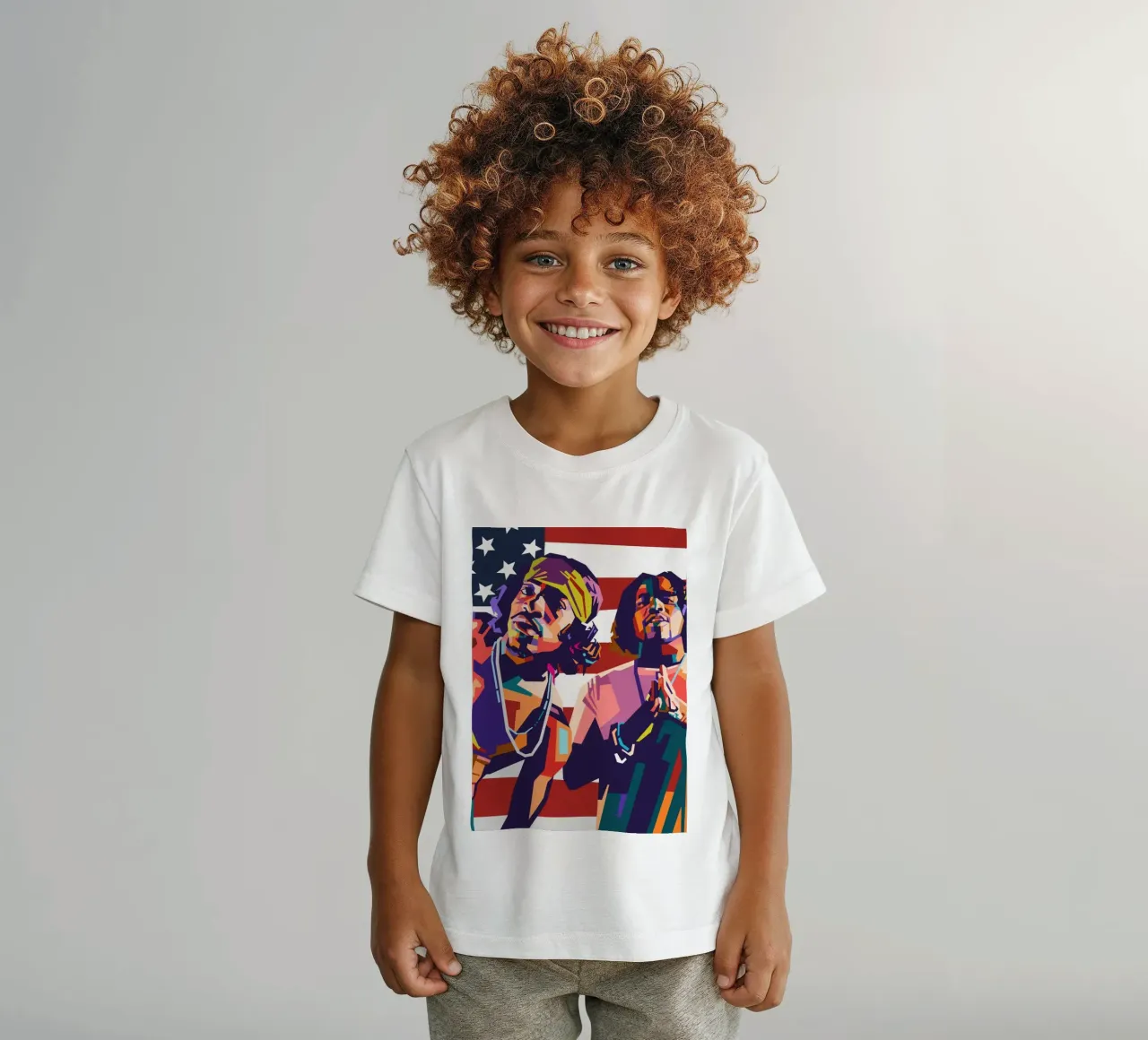 Outkast hip-hop pop art t-shirt bambini da Hantamrata