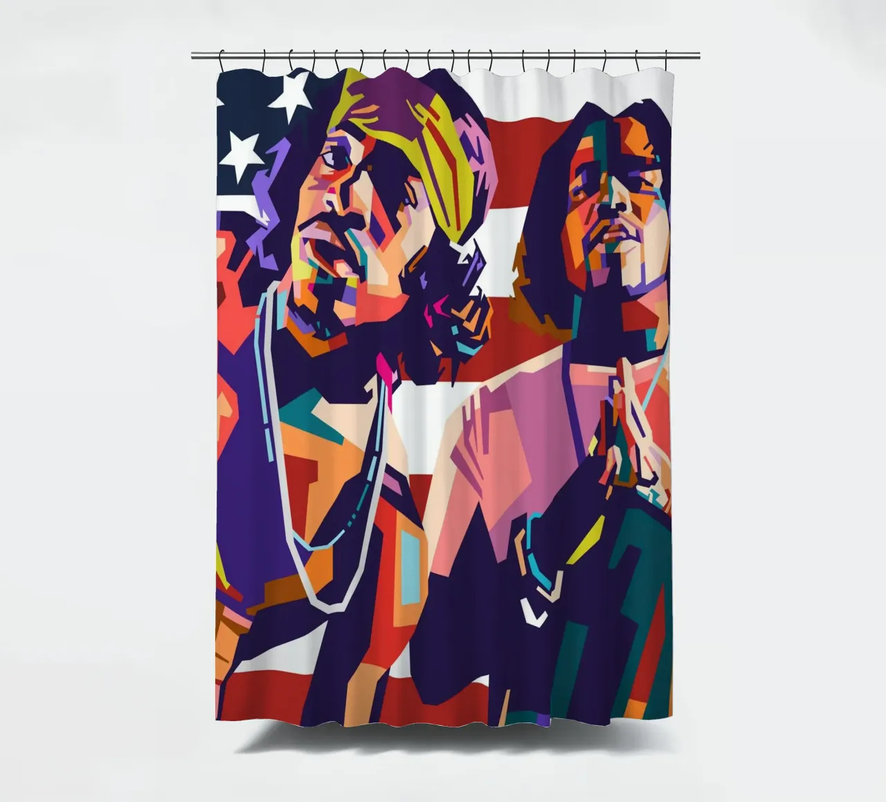 Outkast Hip-Hop Pop-Kunst Duschvorhang von Hantamrata
