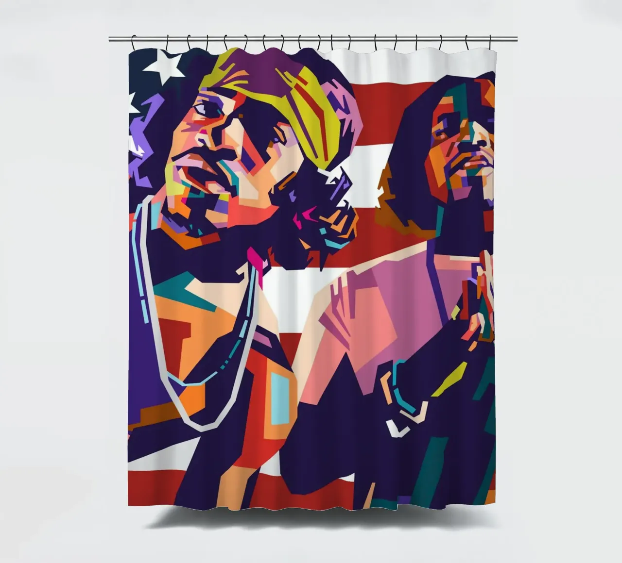 Outkast Hip-Hop Pop-Kunst Duschvorhang von Hantamrata