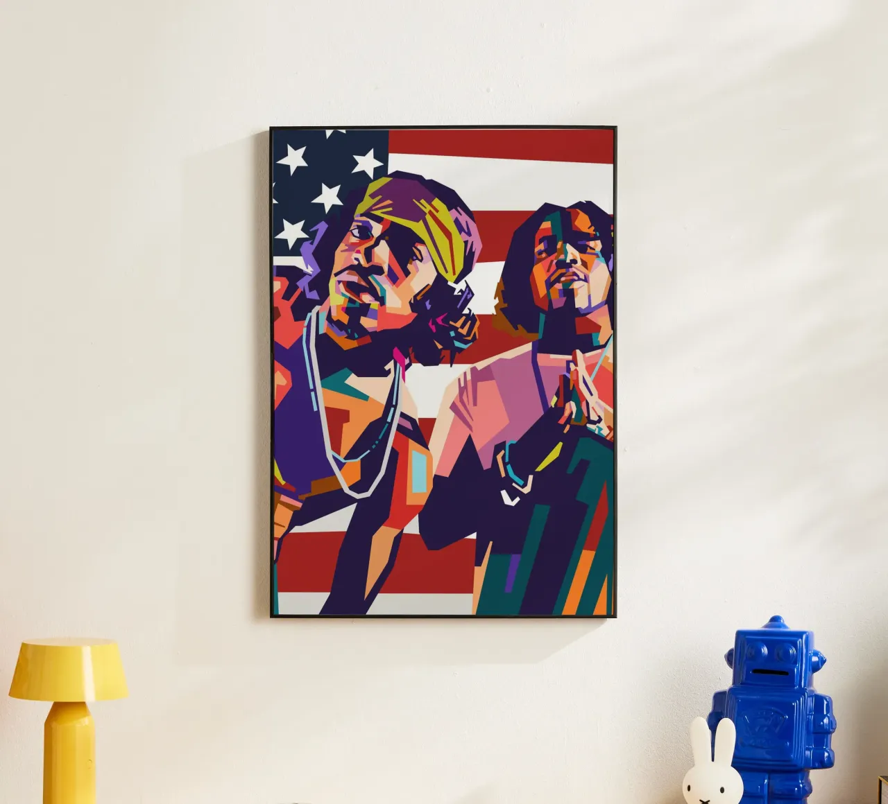 Outkast hip-hop pop art alluminio dibond da Hantamrata