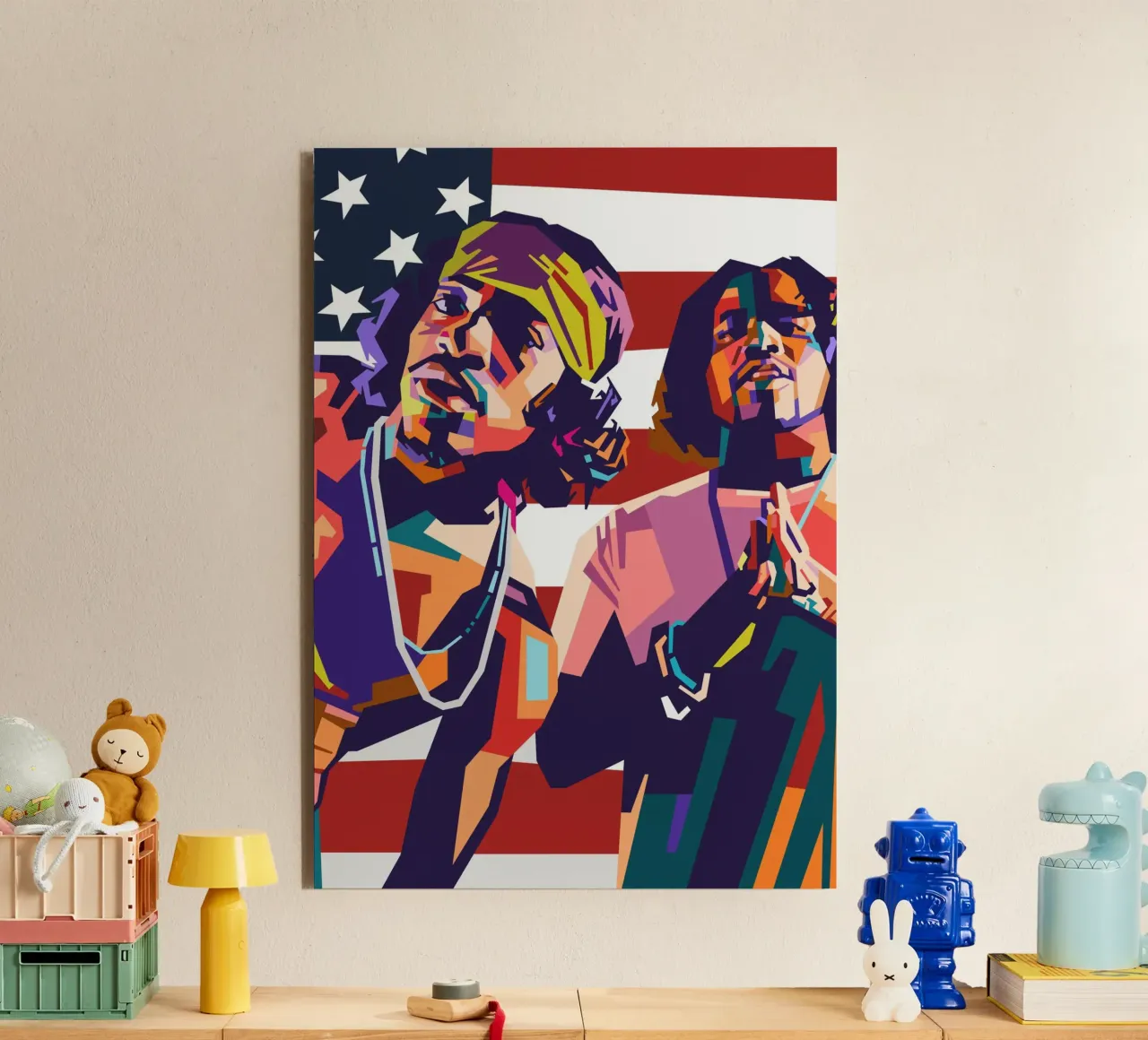 Outkast hip-hop pop art alluminio dibond da Hantamrata