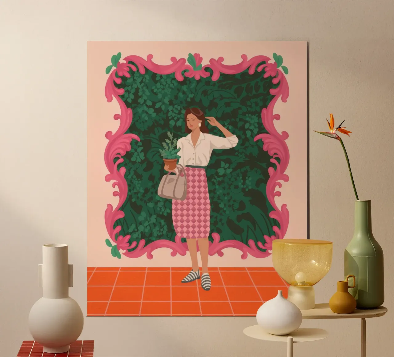 Posa chic in giardino poster con telaio in plastica da Atelier Tiga