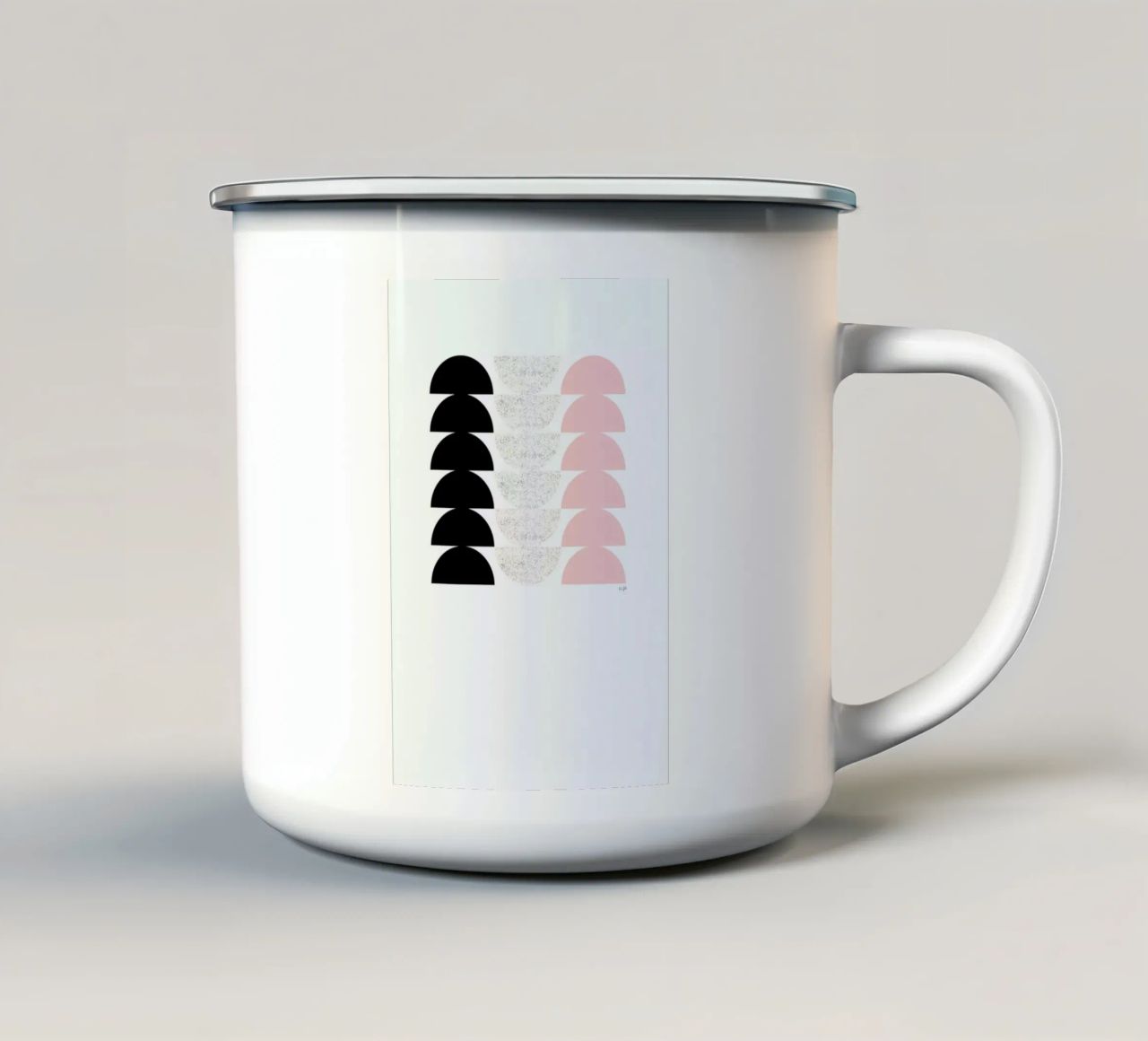 Graphic Art II tazza in smalto da Linda Gobeta