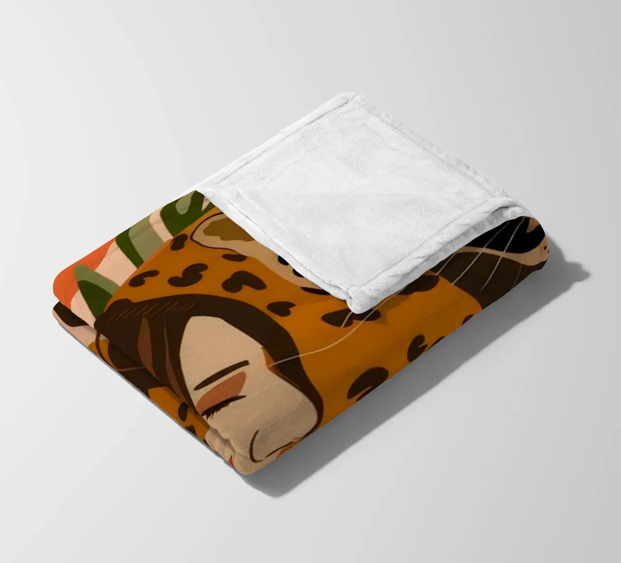 Wild Jungle Embrace fleece blanket by Atelier Tiga
