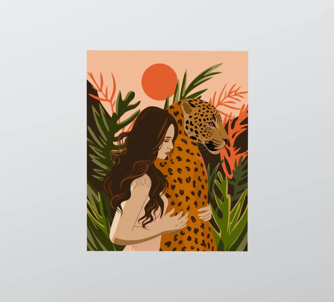 Wild Jungle Embrace sticker by Atelier Tiga