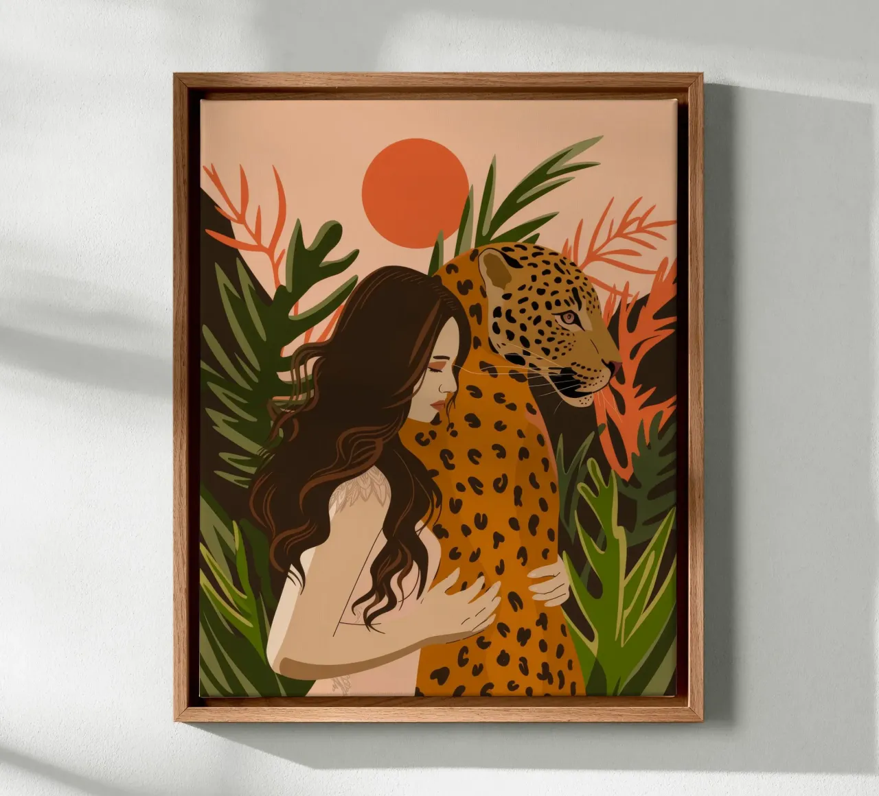 Omhelzing van de wilde jungle canvas van Atelier Tiga